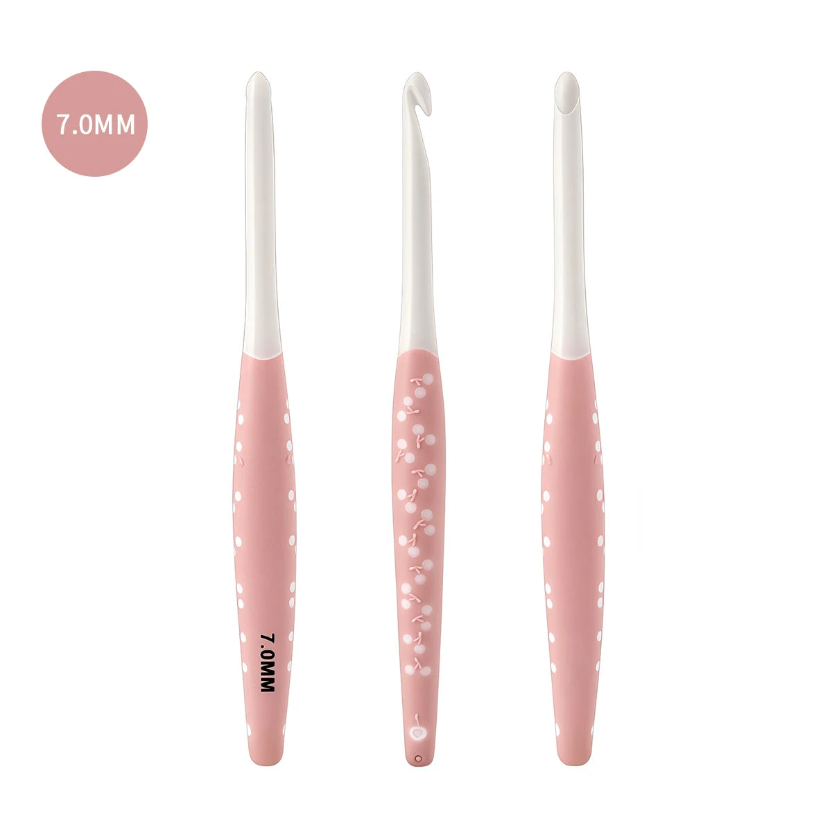 Crochet Hooks, Cherry Pattern Soft Handles for Handmade Yarn Projects