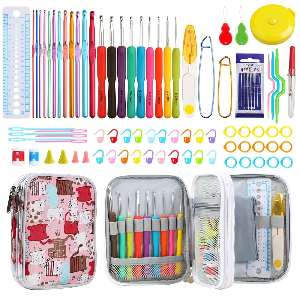 Knitting Needles, Circular Set for Handmade Yarn Crafts & Beginner Projects