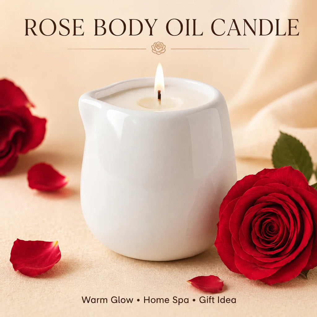 1PC Massage Oil Candles，Luxury Aromatherapy Candles，for Stress Relief and Skin Moisturizing，SM Product Scented Candle Body Oil
