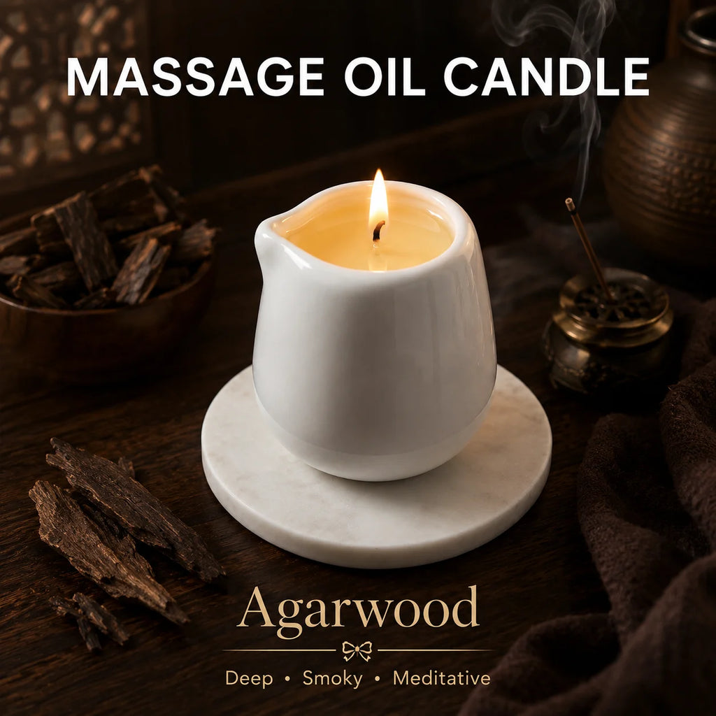 Massage Candles EVODUCK Ceramic Lavender Gardenia Cedar Woody Fragrances