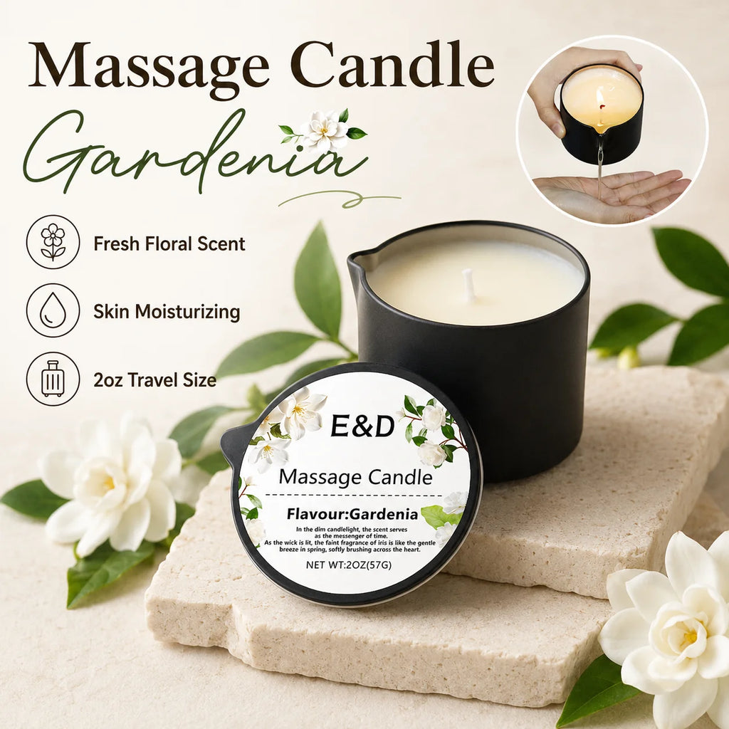 Massage Candles EVODUCK Gardenia Jasmine Geranium Lime Citrus Fragrances