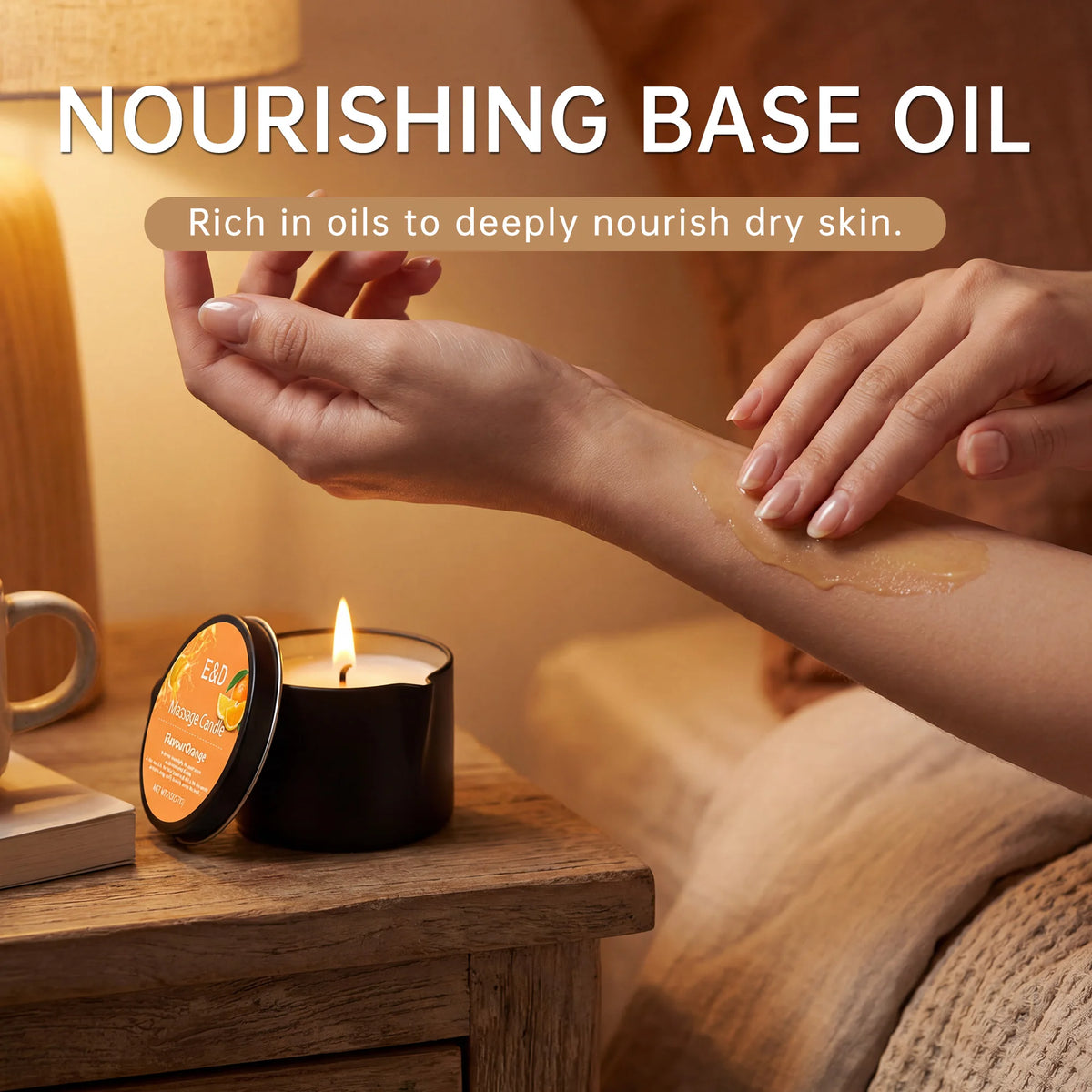 Massage Candles EVODUCK Orange Jasmine Geranium Floral Citrus Fragrances