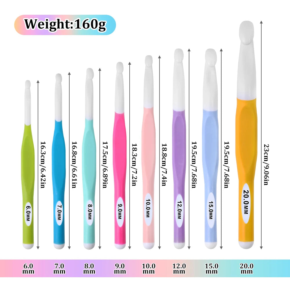 Crochet Hooks, Macaron Colors for Yarn Crafts & Handmade Accessories