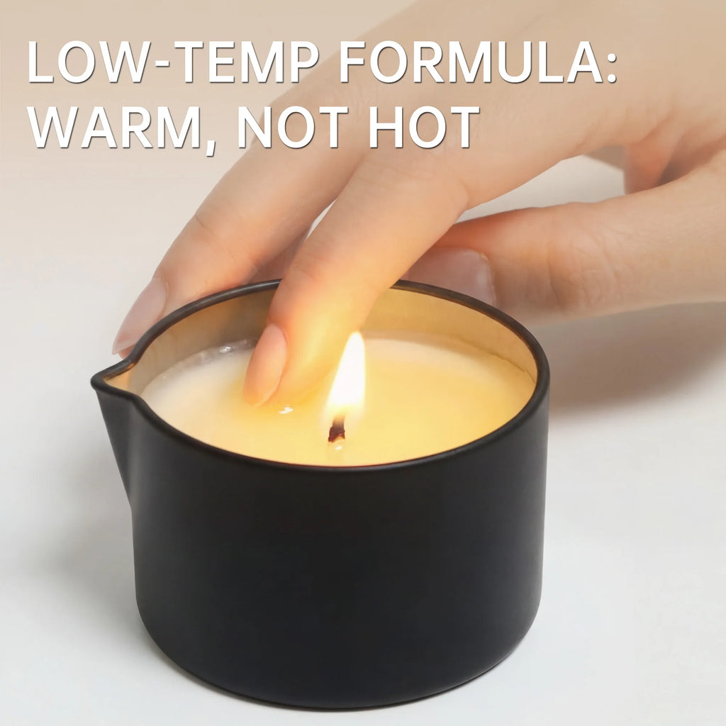 Geranium Massage Oil Candle 2oz, Body Massage Candle Melts Into Warm Body Oil, Moisturizing Aromatherapy Home Spa Gift For Her