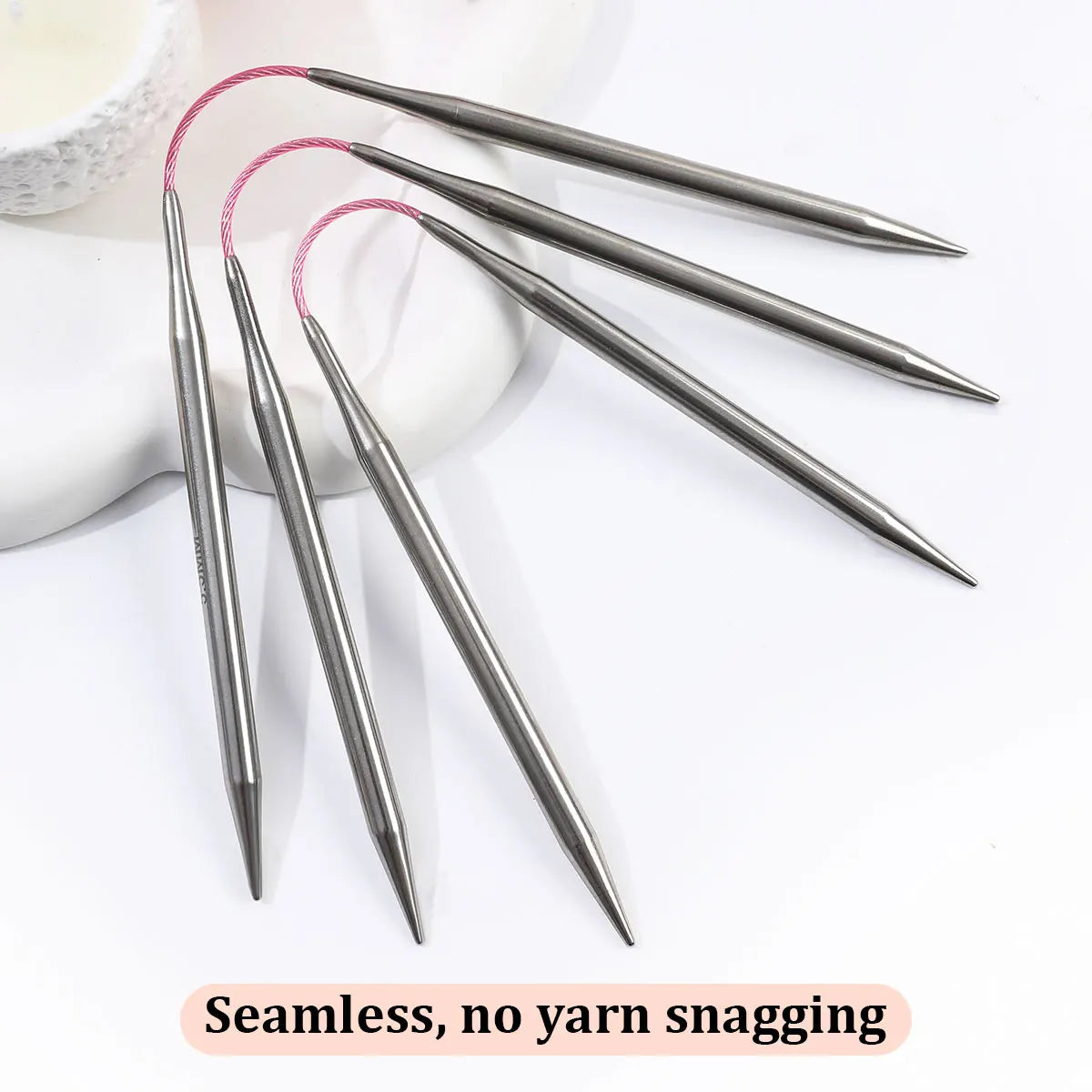 Knitting Needles, Color-Ring Bird Style for Handmade Yarn Projects