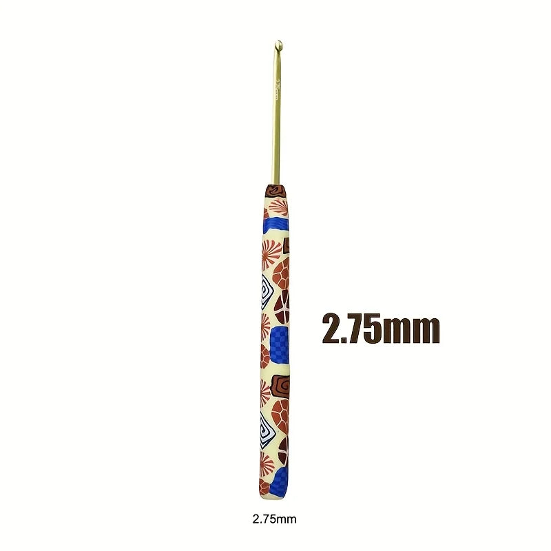 Crochet Hook, Animal Pattern Polymer Clay Handle for Handmade Yarn Crafts