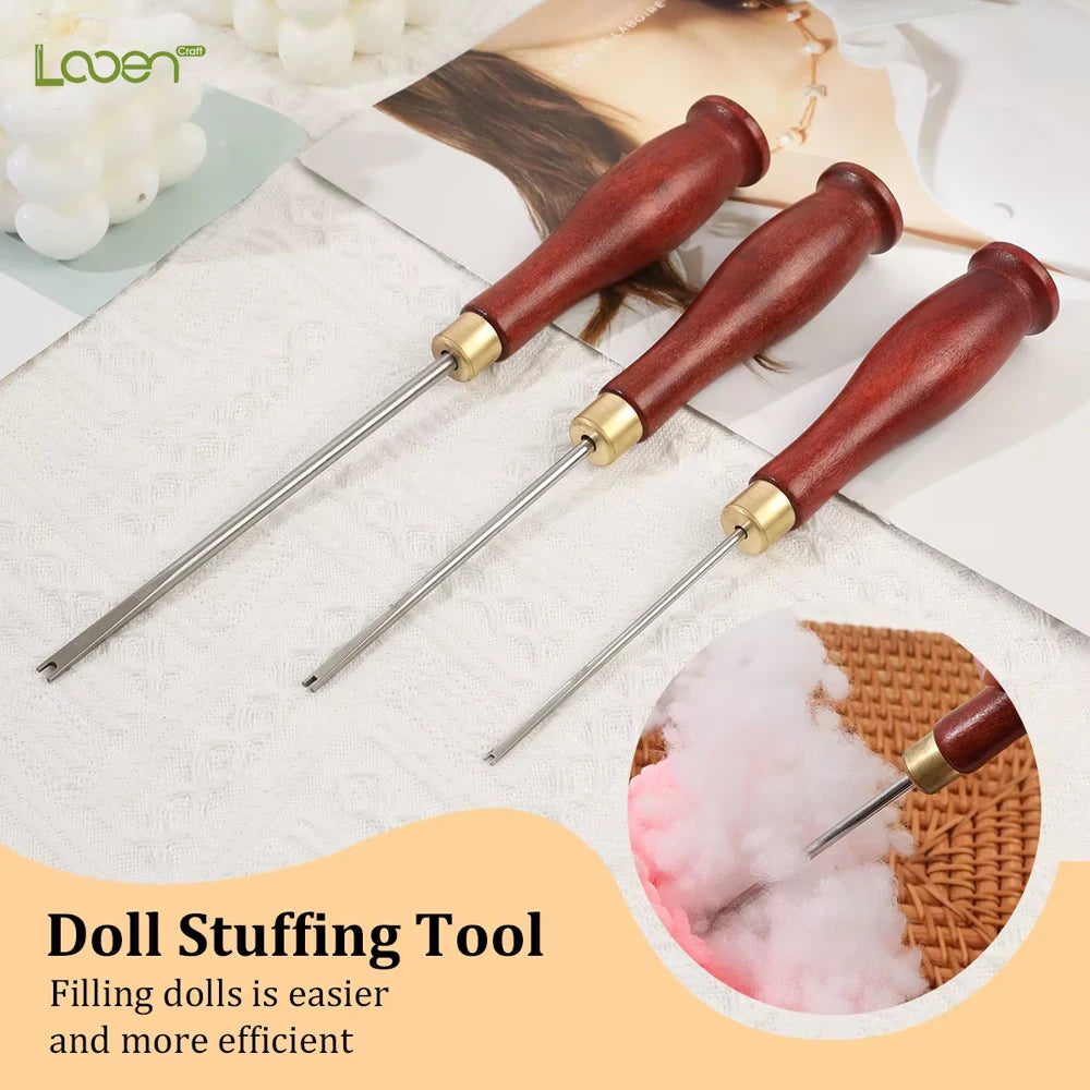 Doll Stuffing Tool, Wooden Handle for Plush Toys & Handmade Craft Projects