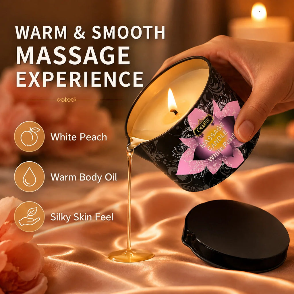 Massage Oil Candle Moisturizing Aromatherapy Candle Creative Anti-Scalding Iron Can Candle, A Perfect Gift For Family And Friend