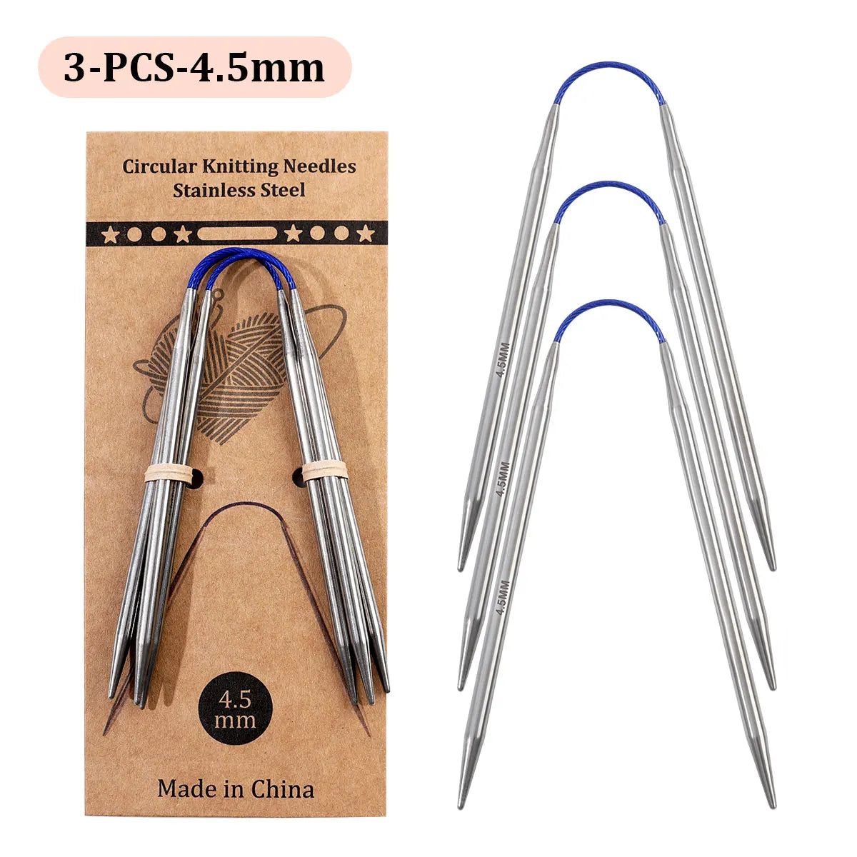 Knitting Needles, Color-Ring Bird Style for Handmade Yarn Projects