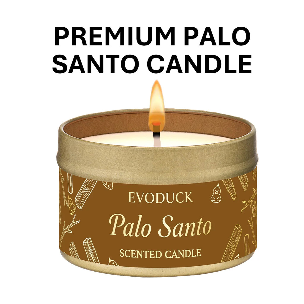 Scented Soy Wax Candles EVODUCK Palo Santo Sage Rose & Citronella