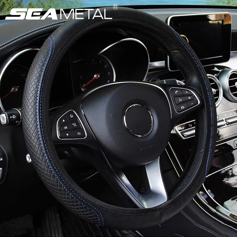 Full-Wrapped Car Steering Wheel Cover Steering Wheel Cover Anti-Slip Comfort