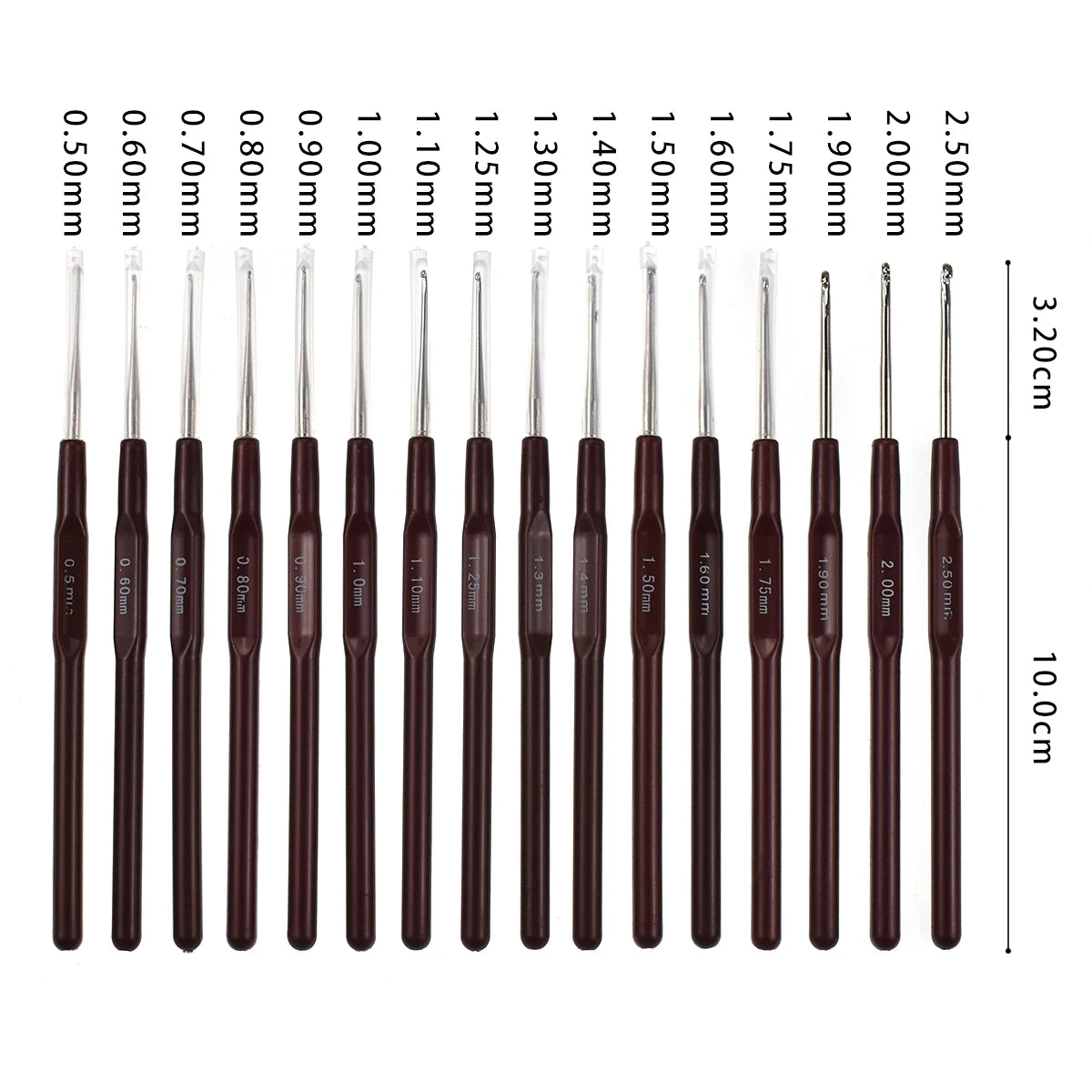 Crochet Hooks, Fine Stainless Steel for Lace, Sweaters, Scarves & Socks