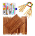 Knitting Needles, Bamboo Double-Pointed Set for Handmade Yarn Projects