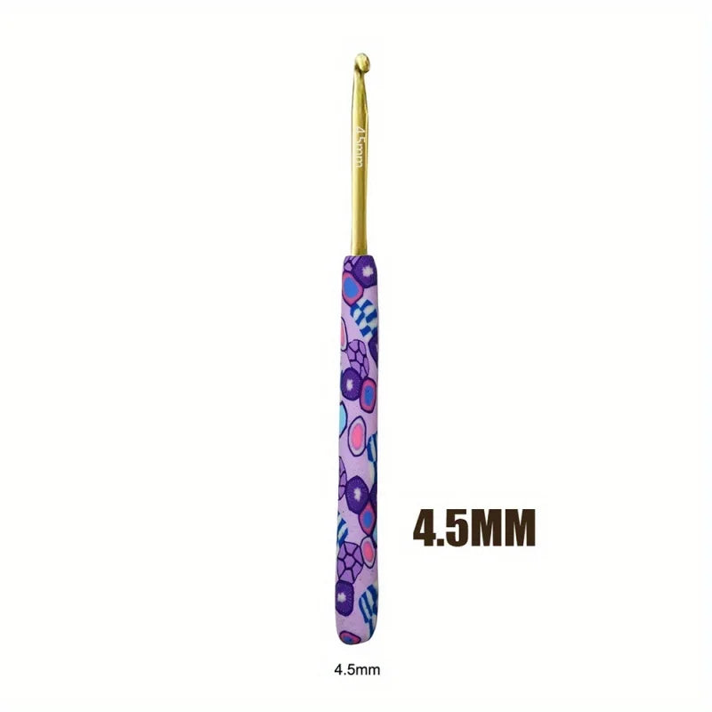 Crochet Hook, Animal Pattern Polymer Clay Handle for Handmade Yarn Crafts