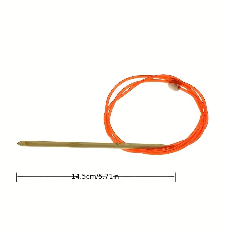 Crochet Hooks, Tunisian Set with Connecting Cable for Handmade Yarn Crafts