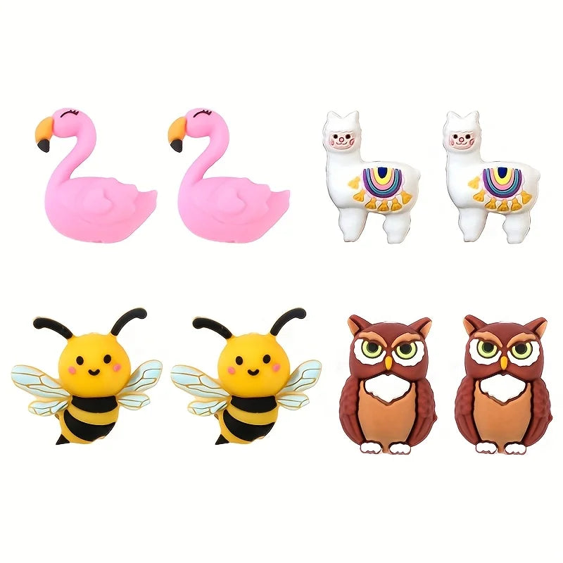 Knitting Needle Stoppers, Cartoon Tip Caps for Needlecraft Accessories