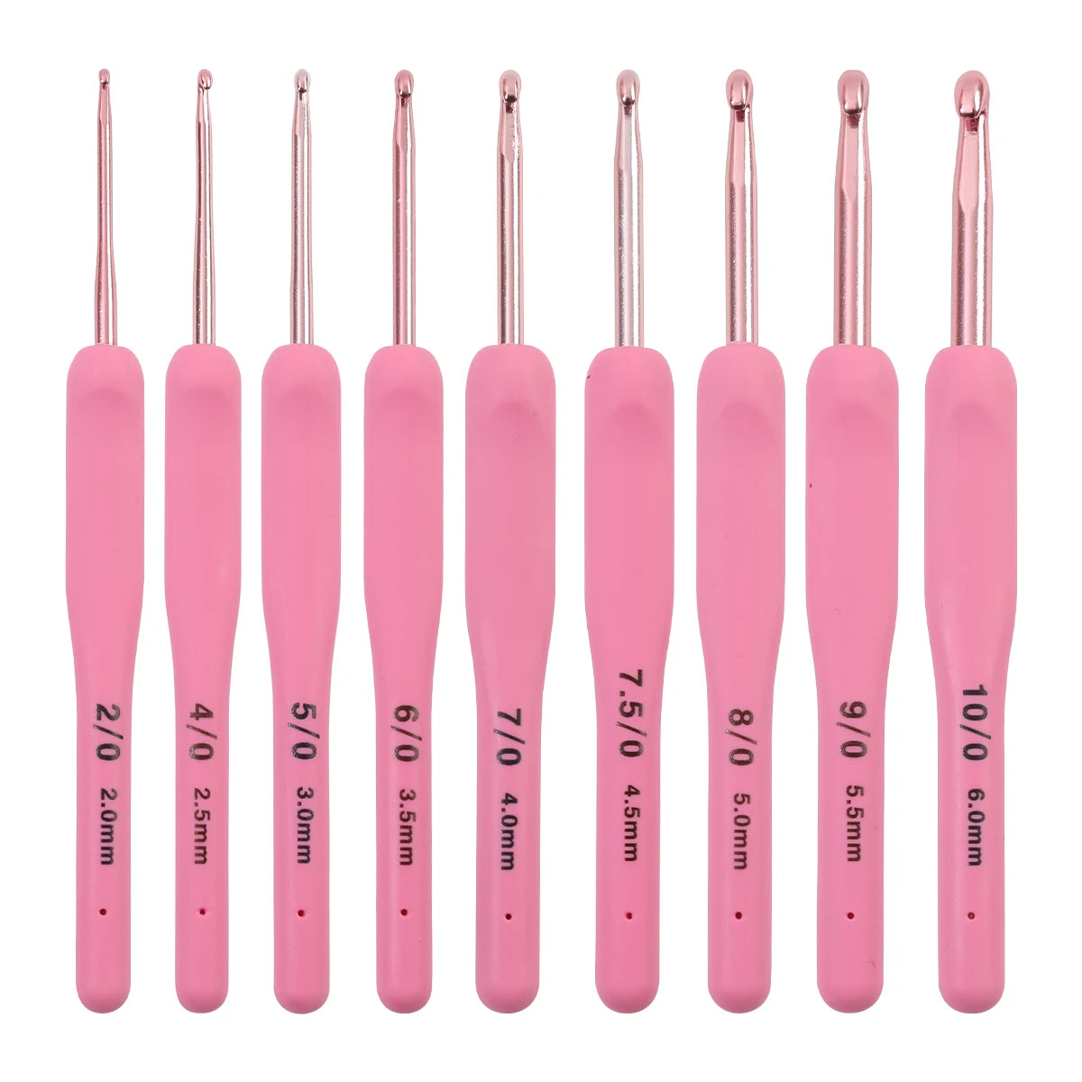 Crochet Hooks, Peach Pink Soft Handles for Handmade Sweaters & Scarves