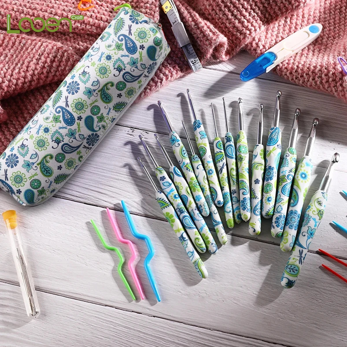 Crochet Hooks, Soft TPR Handles for Sweaters & Handmade Yarn Projects