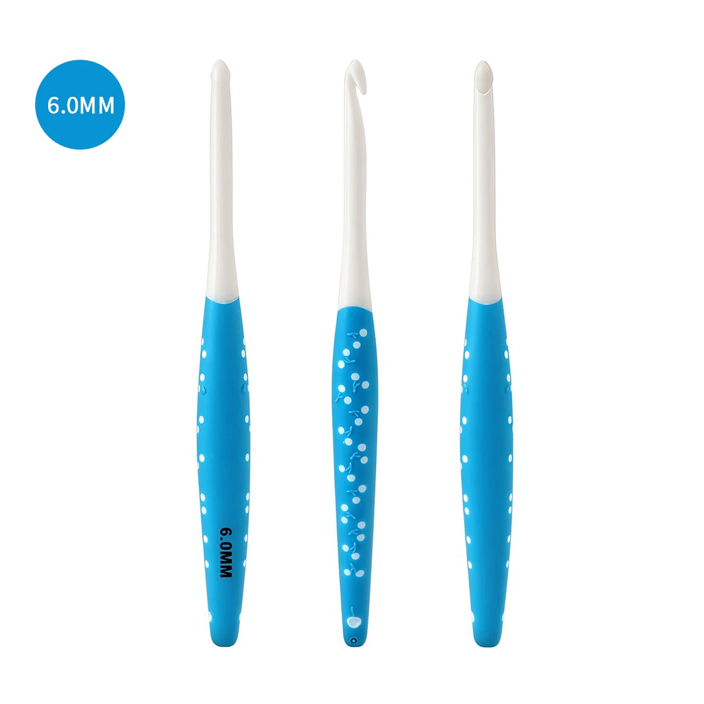 Crochet Hooks, Cherry Pattern Soft Handles for Handmade Yarn Projects
