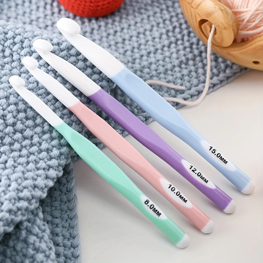 Crochet Hooks, Multicolor Soft-Grip Handles for Handmade Yarn Projects
