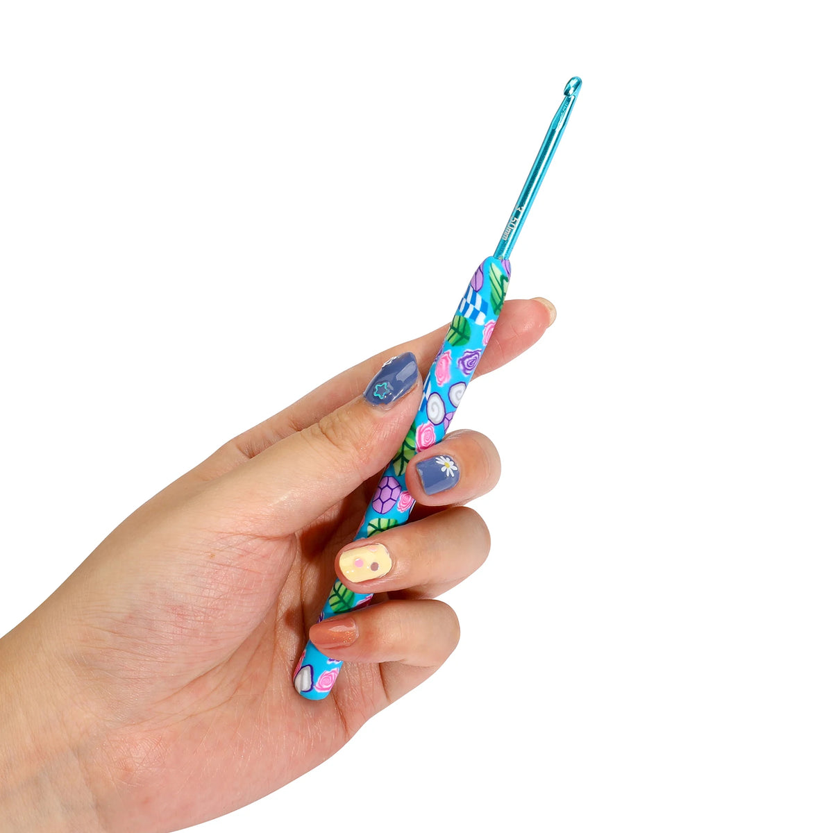Crochet Hook, Animal Pattern Polymer Clay Handle for Handmade Yarn Crafts