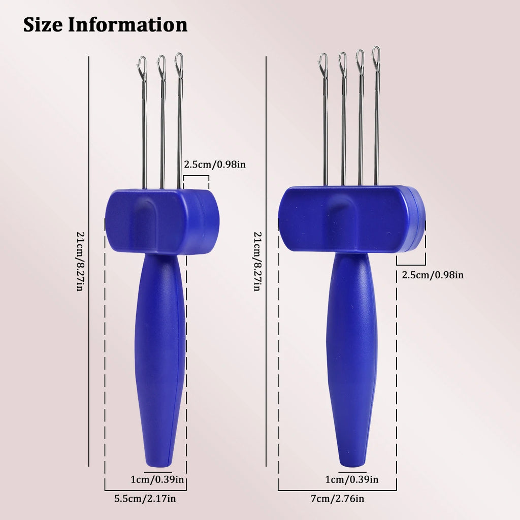 I-Cord Knitting Tool, Blue Lock Hooks for Handmade Cords & Yarn Crafts