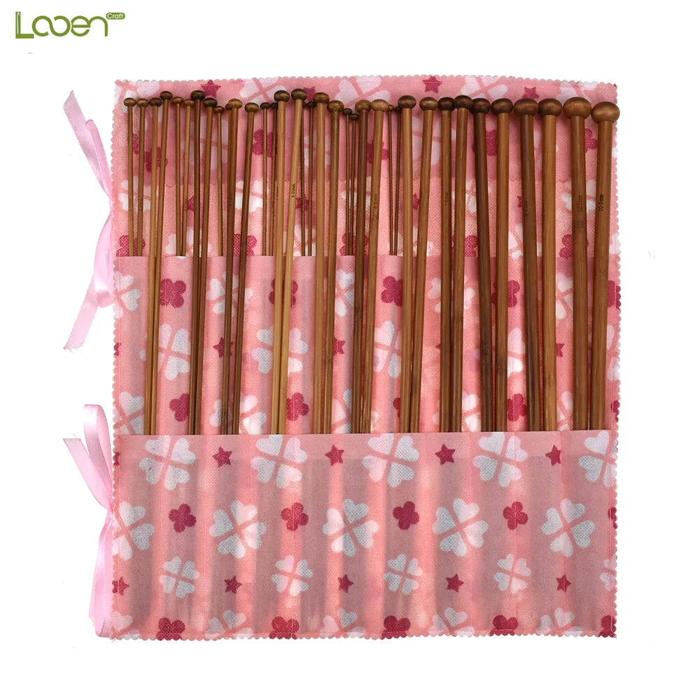 Knitting Needles, LOOEN Wooden for Handmade Sweaters, Scarves & Crafts