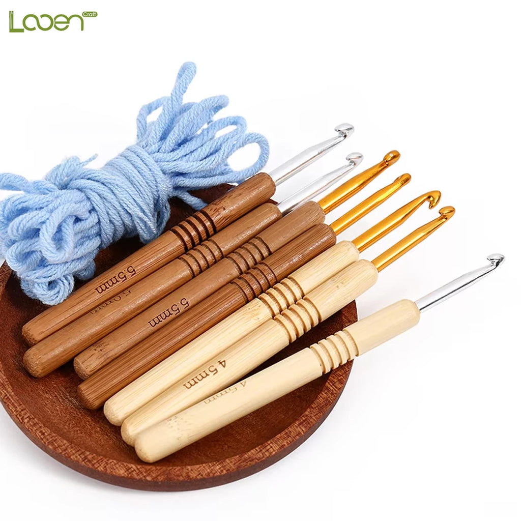 Crochet Hooks, Bamboo Handles for Sweaters, Yarn Crafts & Beginner Crochet