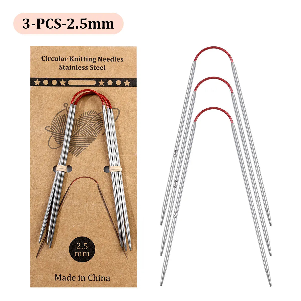 Knitting Needles, Color-Ring Bird Style for Handmade Yarn Projects