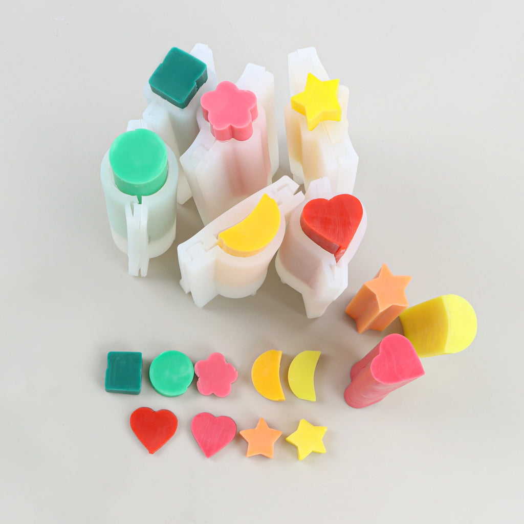 Candle Mold Silicone Tube Soap Embed Heart Star Moon Flower Round Square Casting