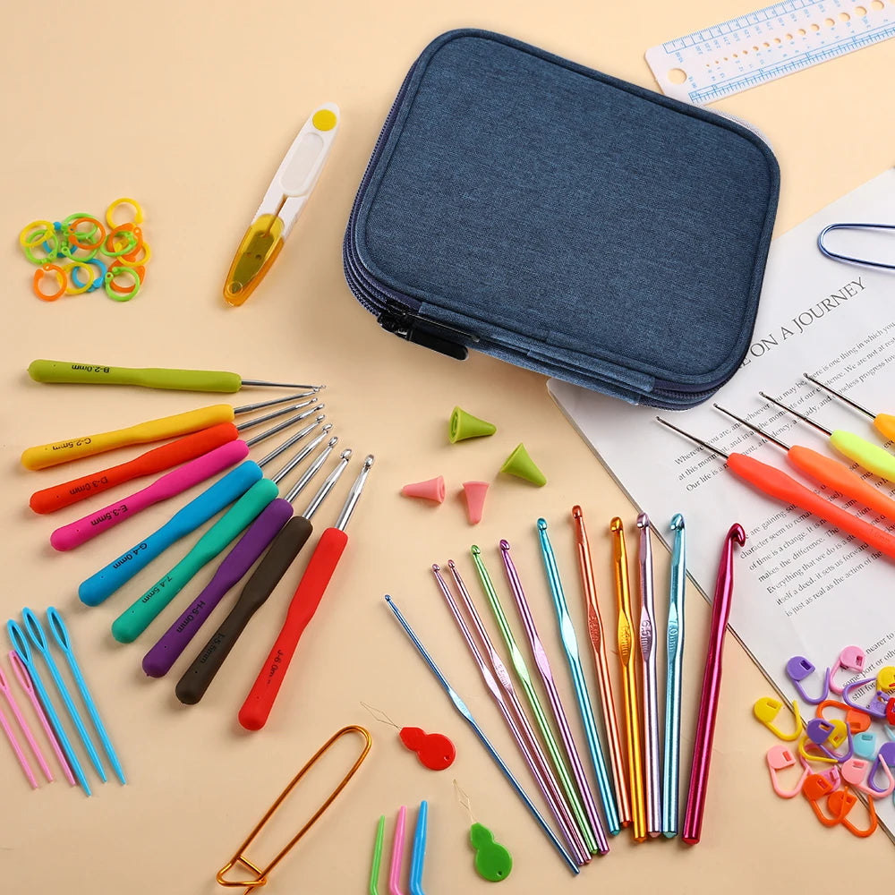 Knitting Needles, Circular Set for Handmade Yarn Crafts & Beginner Projects