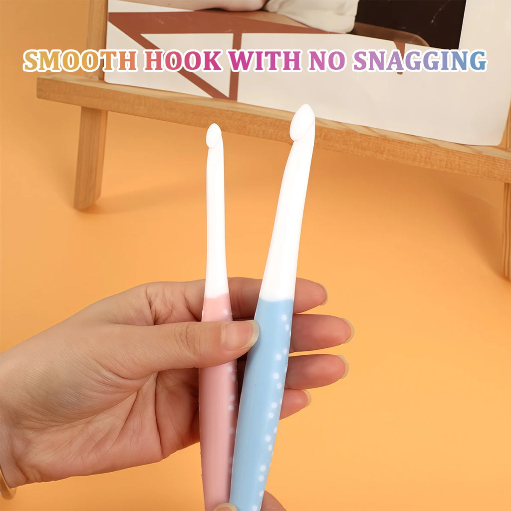 Crochet Hooks, Cherry Pattern Soft Handles for Handmade Yarn Projects