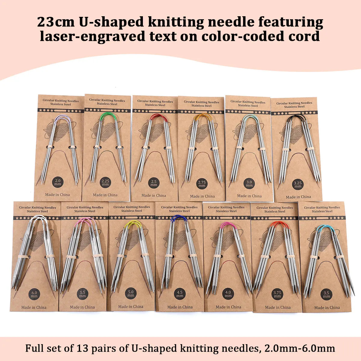 Knitting Needles, Color-Ring Bird Style for Handmade Yarn Projects