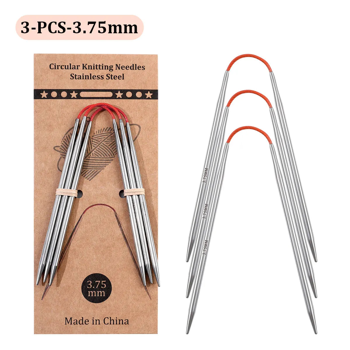 Knitting Needles, Color-Ring Bird Style for Handmade Yarn Projects