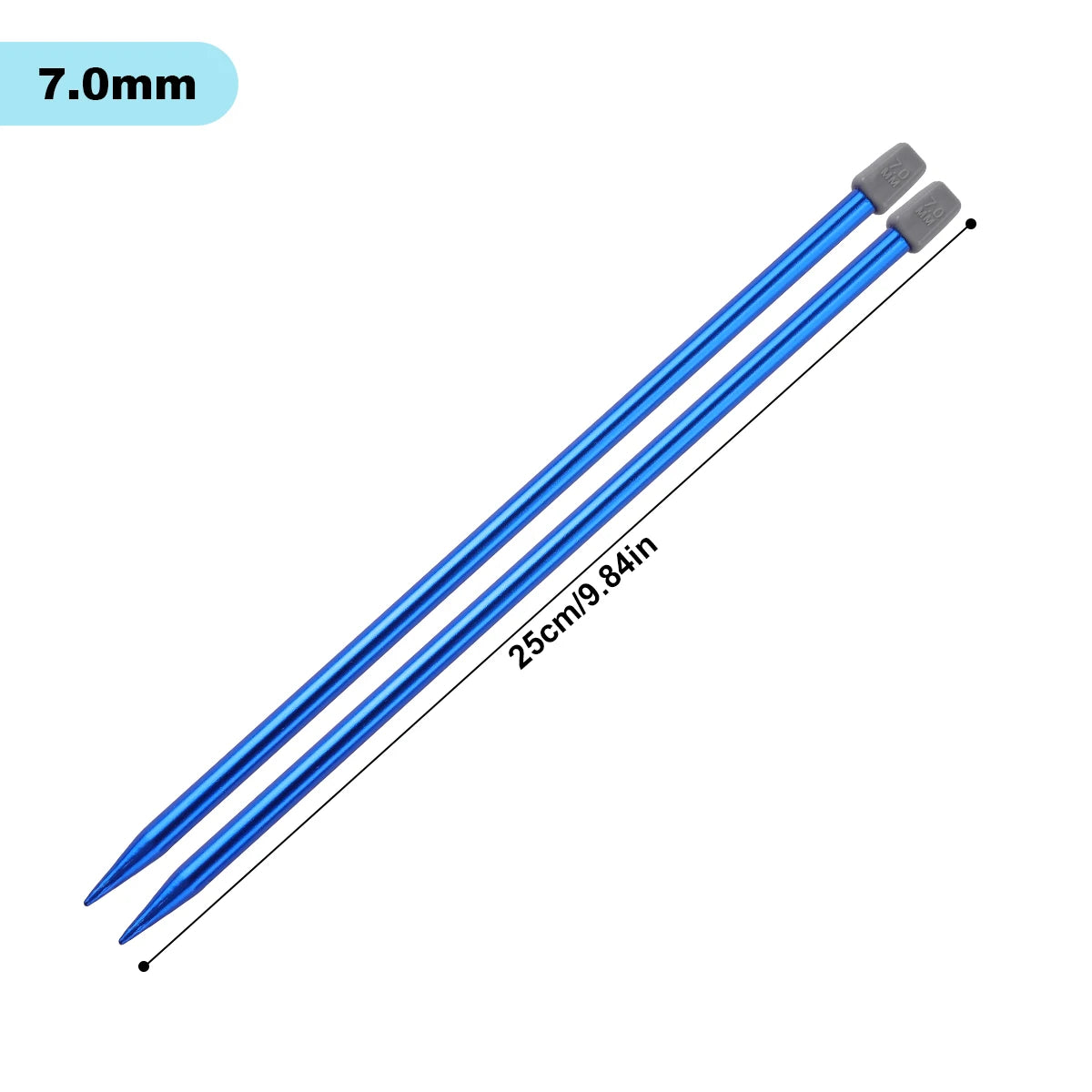 Knitting Needles, Colored Aluminum Single-Pointed Set for Sweaters & Scarves