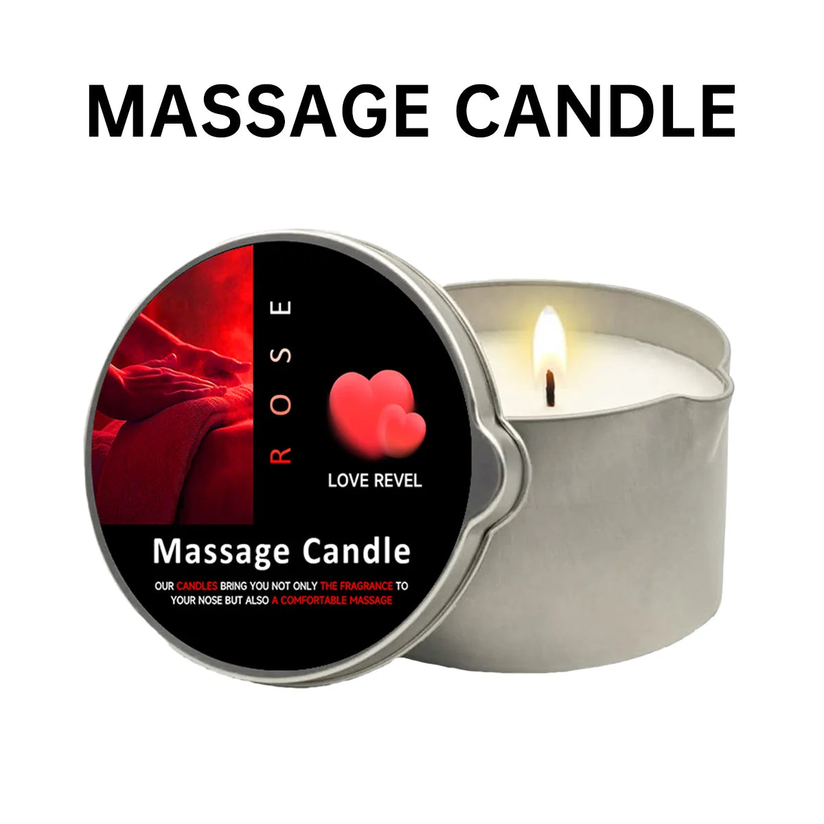 Massage Candles EVODUCK Pour Spout Tins Jasmine Rose Lavender Fragrances