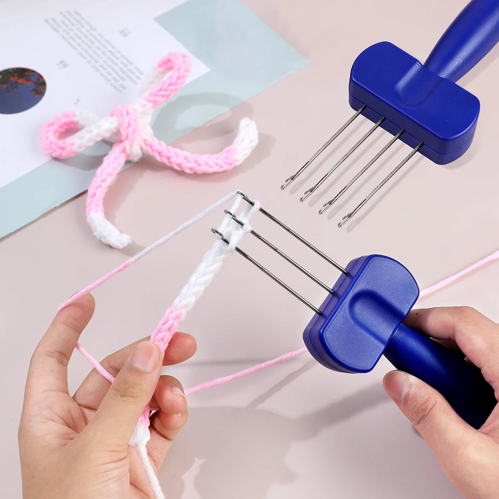 I-Cord Knitting Tool, Blue Lock Hooks for Handmade Cords & Yarn Crafts
