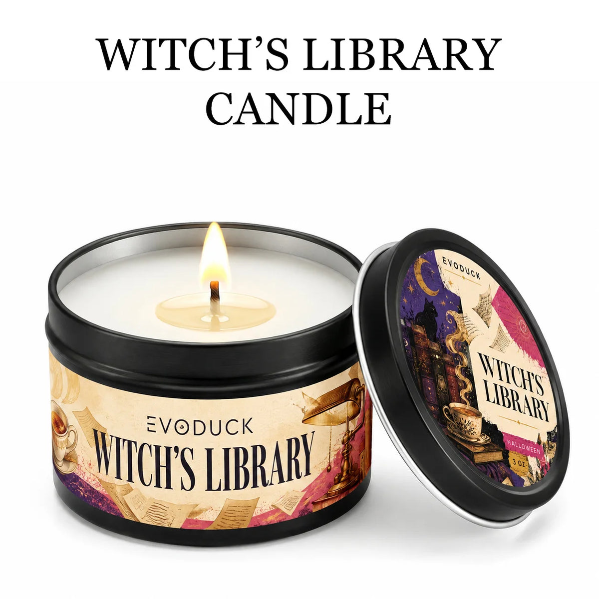 Pumpkin Chai Doorstep Scented Candle Gift Set, Pumpkin Chai & Oak, 6-Pack 3oz Tin Candles with Boxes, Folding Card, Autumn Decor