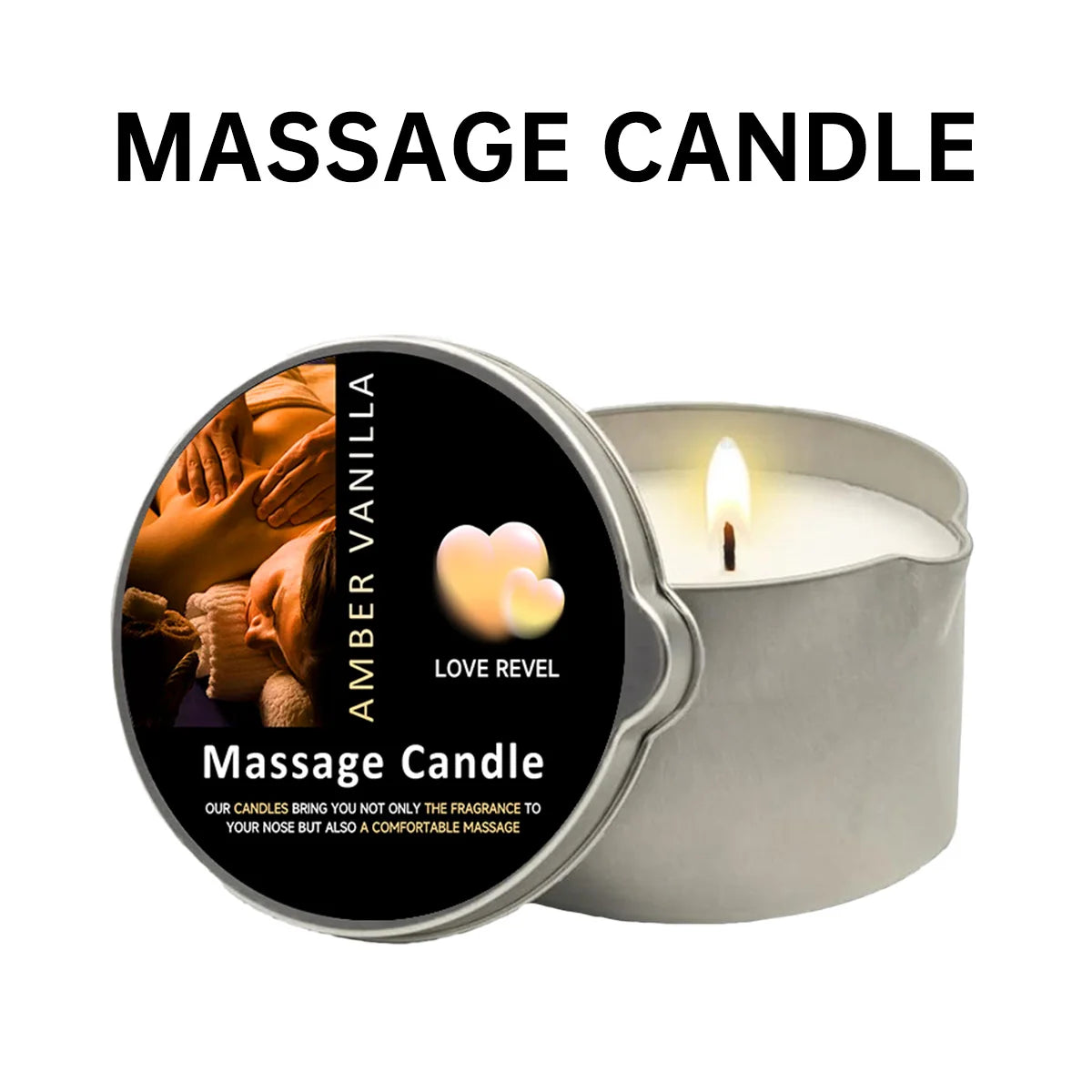 Massage Candles EVODUCK Pour Spout Tins Jasmine Rose Lavender Fragrances