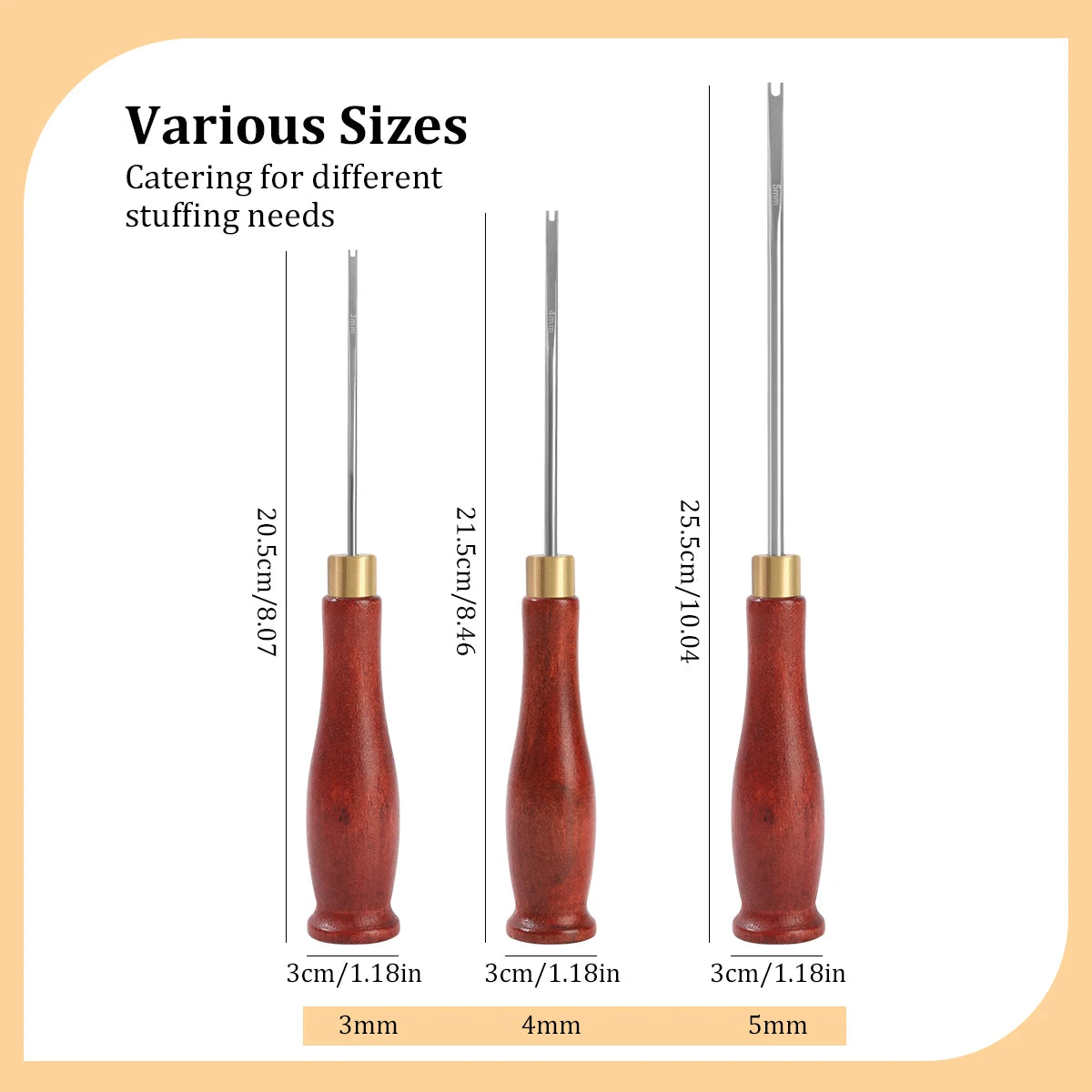 Doll Stuffing Tool, Wooden Handle for Plush Toys & Handmade Craft Projects