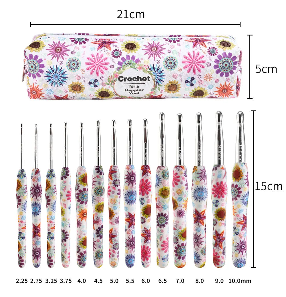 Crochet Hooks, Multicolor for Handmade Yarn Crafts & Weaving Projects
