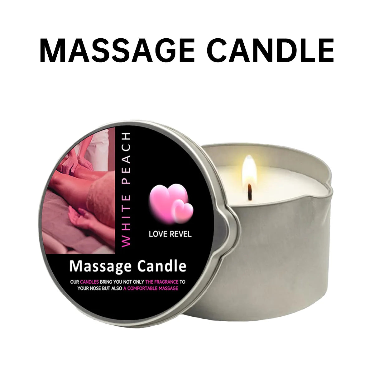 Massage Candles EVODUCK Pour Spout Tins Jasmine Rose Lavender Fragrances