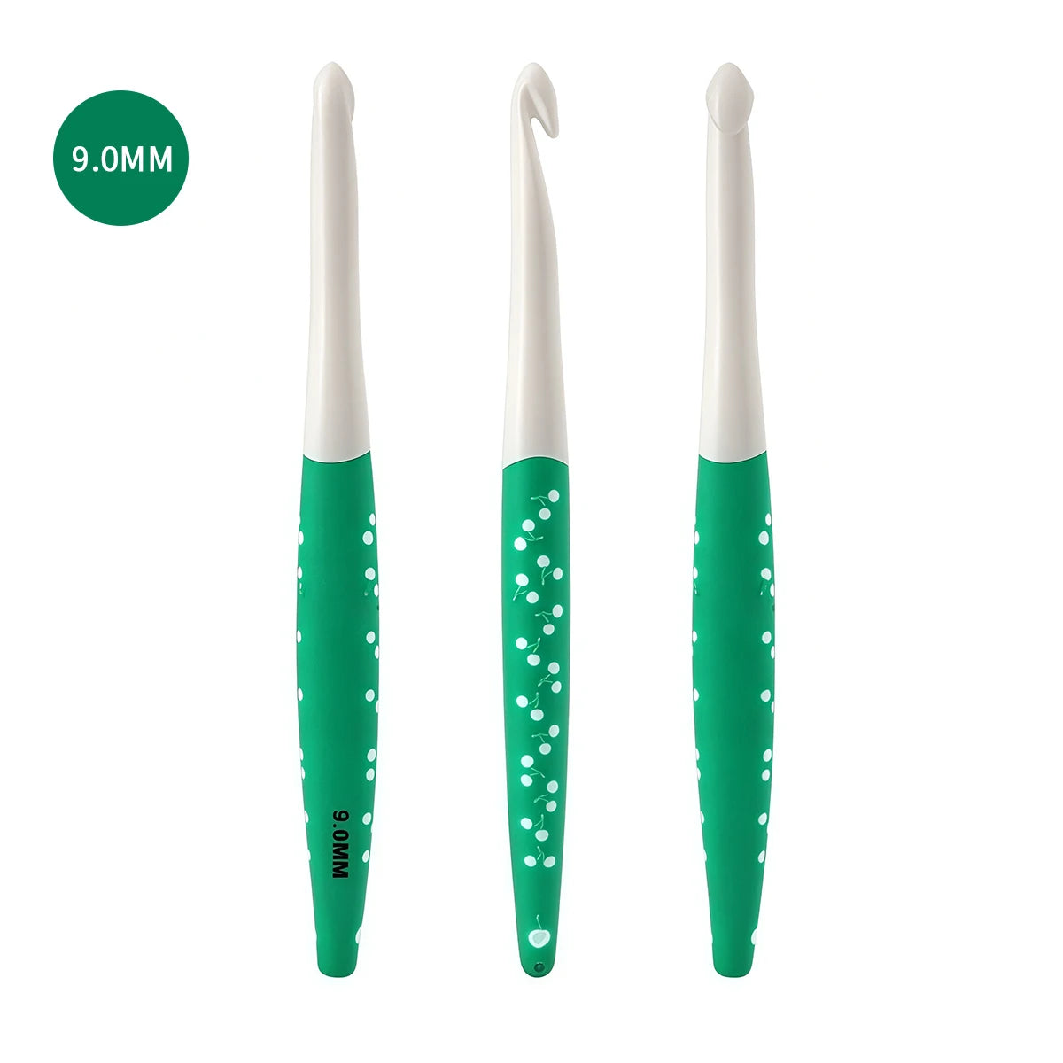 Crochet Hooks, Cherry Pattern Soft Handles for Handmade Yarn Projects