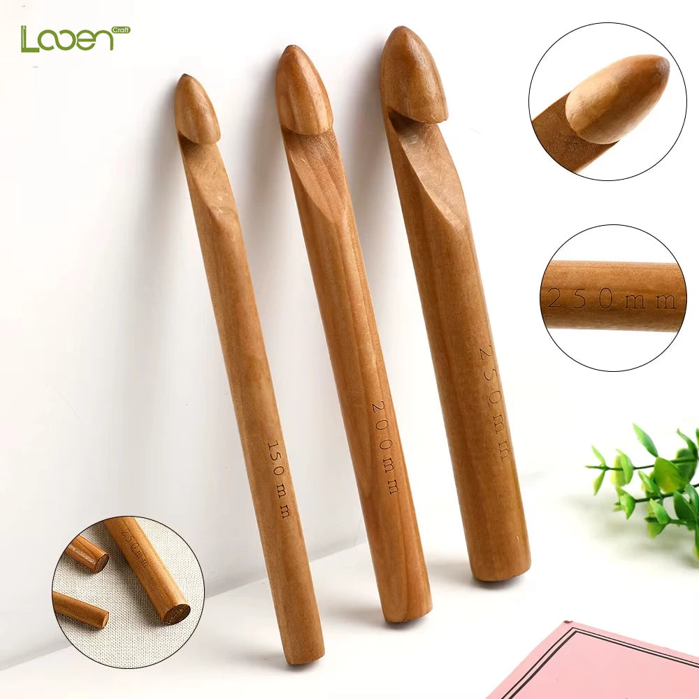 Crochet Hooks, Wooden for Handmade Yarn Crafts, Knitting & Crochet