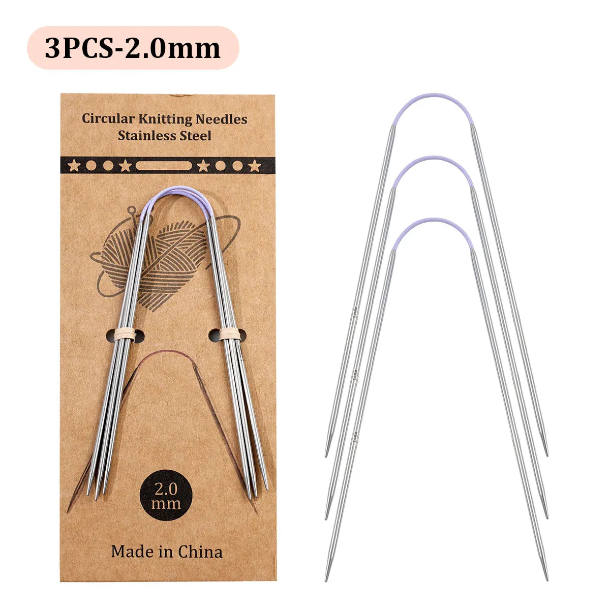 Knitting Needles, Color-Ring Bird Style for Handmade Yarn Projects