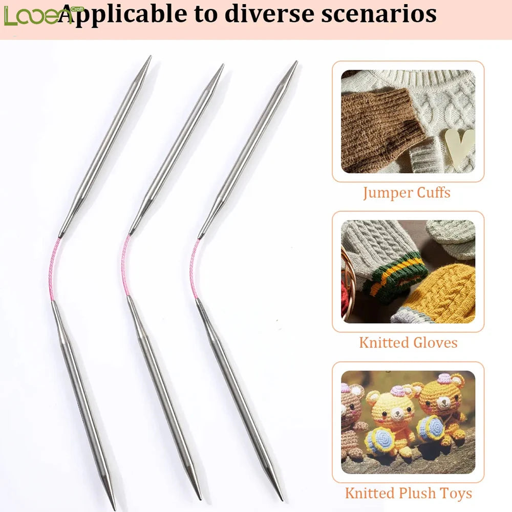 Knitting Needles, Color-Ring Bird Style for Handmade Yarn Projects