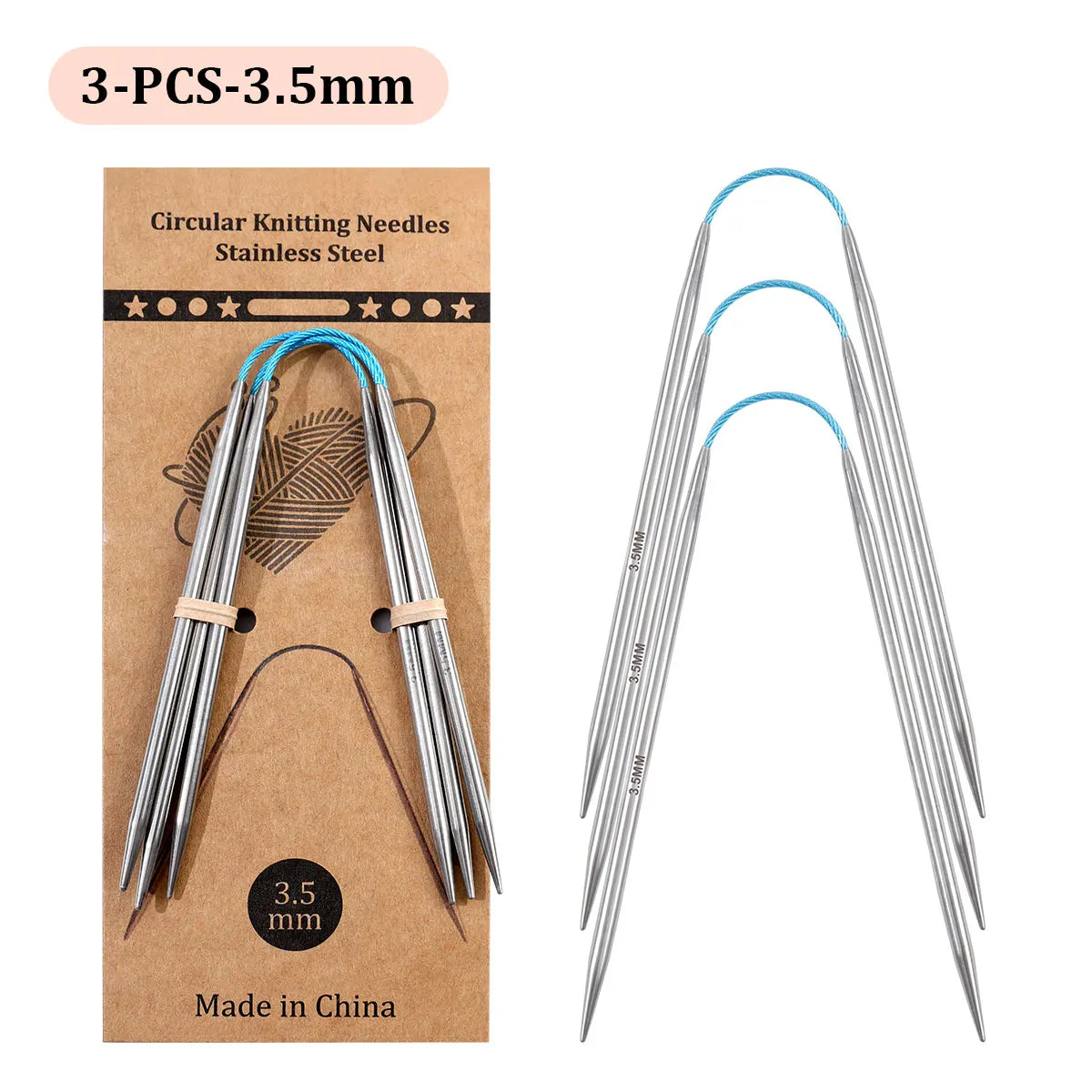 Knitting Needles, Color-Ring Bird Style for Handmade Yarn Projects