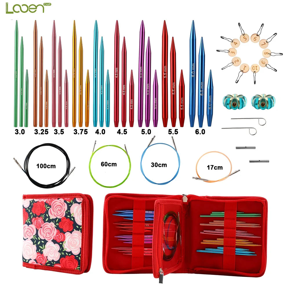 Crochet Hook Set with Storage Bag for Beginner Needlecraft Projects