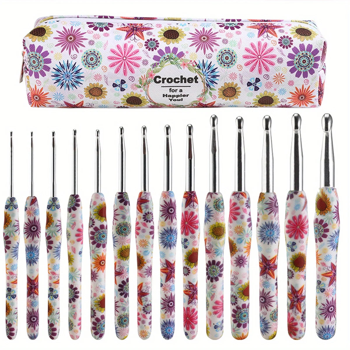 Crochet Hooks, Multicolor for Handmade Yarn Crafts & Weaving Projects
