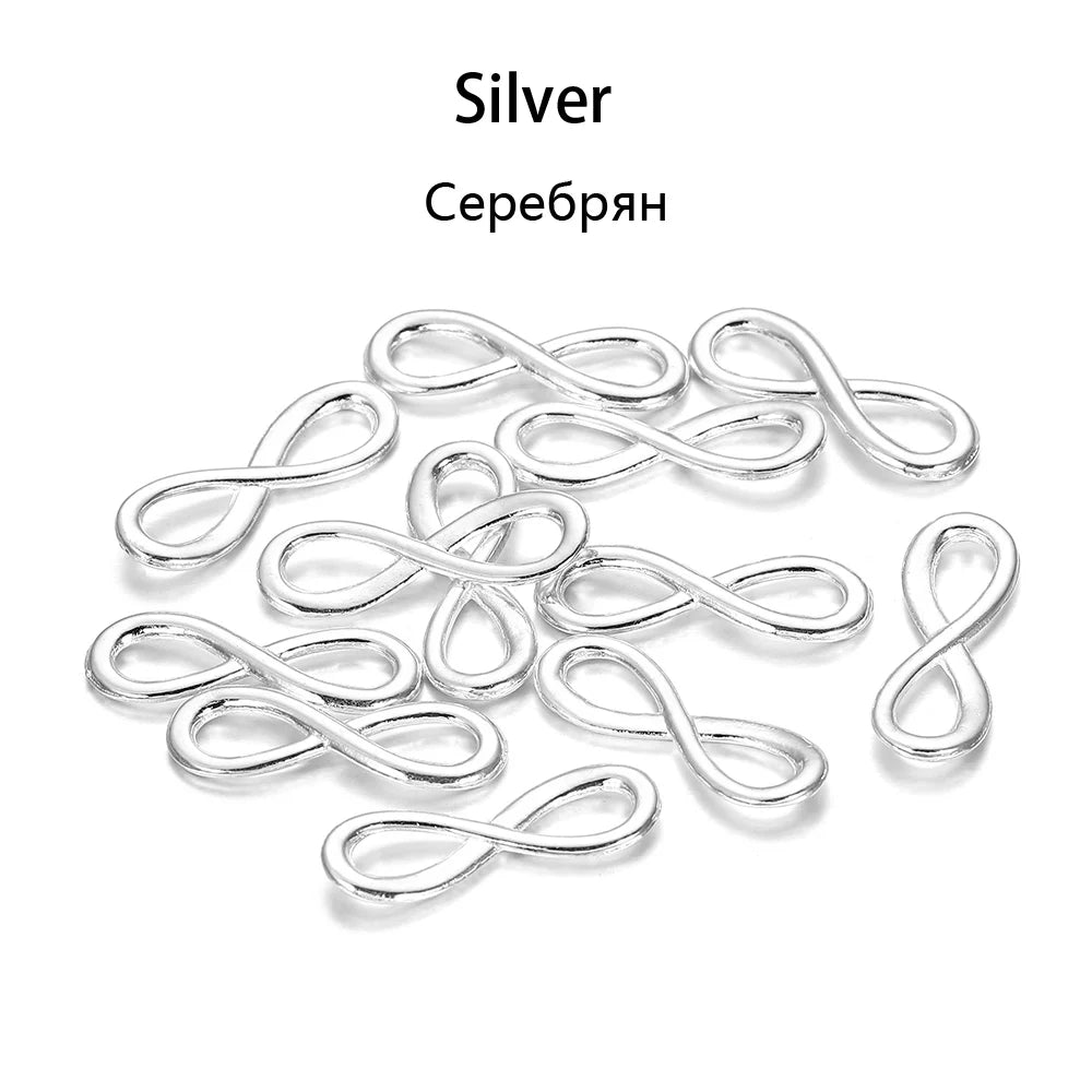 Infinity Connectors Metal Bracelet Necklace Charms DIY Jewelry Making